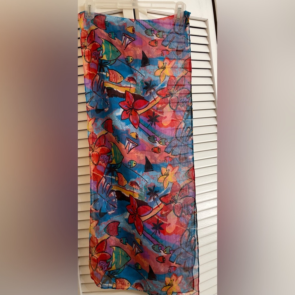 Women’s Chico’s floral multicolor scarf.